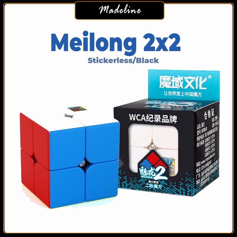 Rubik 2x2 Stickerless MoYu MeiLong MFJS Rubik 2 Tầng Lập Phương Ma Thuật