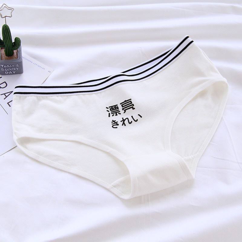 Quần Lót Nữ Cotton in chữ nhật phối viền ren kháng khuẩn thoáng mát mã 616 | BigBuy360 - bigbuy360.vn