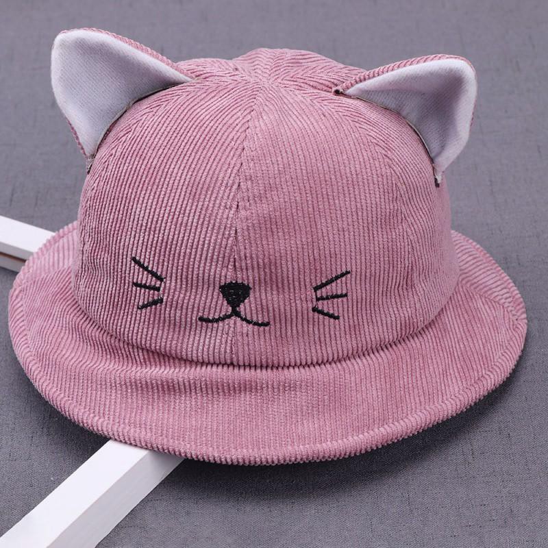 Nón Bucket phối tai mèo đáng yêu cho bé
