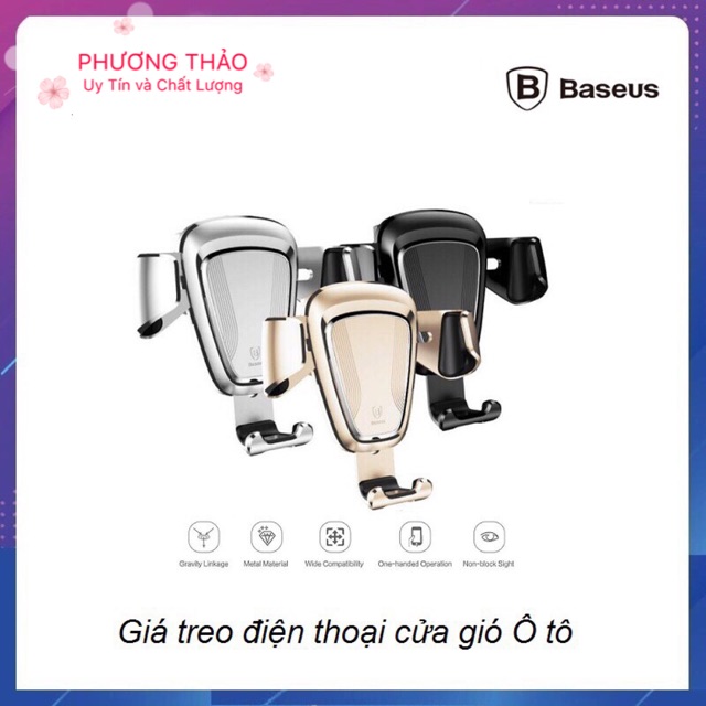 Giá treo điện thoại cửa gió Ô tô Gravity Car Mount chính hãng Baseus