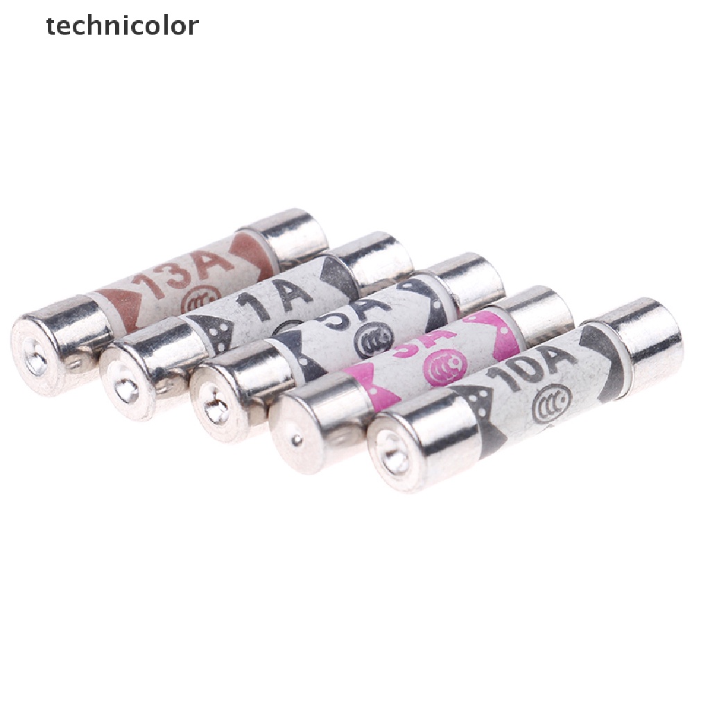Cầu Chì Gốm Nhiều Màu 6Mmx25Mm BS1362 1A 3A 5A 10A 13A Amp 250V