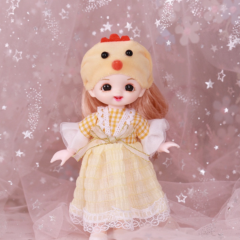 Đầm Công Chúa Mini 17cm Hóa Trang Cho Búp Bê Dễ Thương