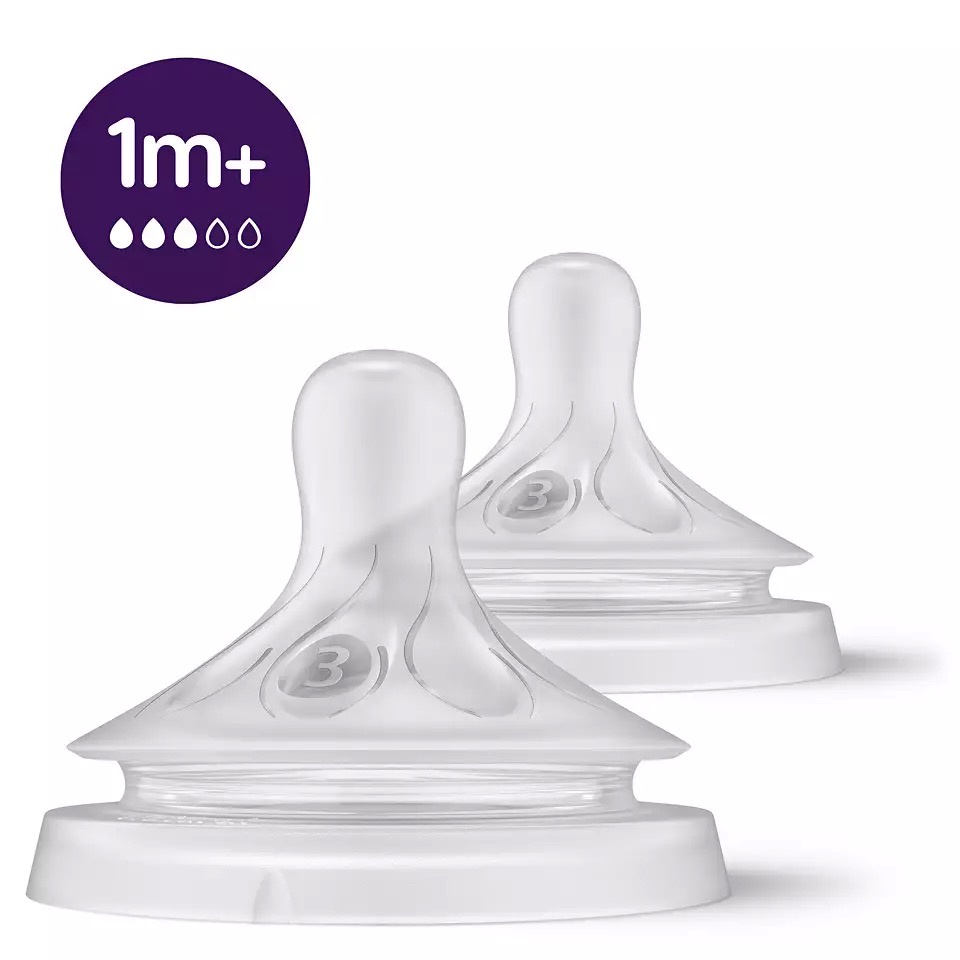 NÚM TI BÌNH SỮA PHILIPS AVENT NATURAL ĐỦ SỐ - MẪU MỚI