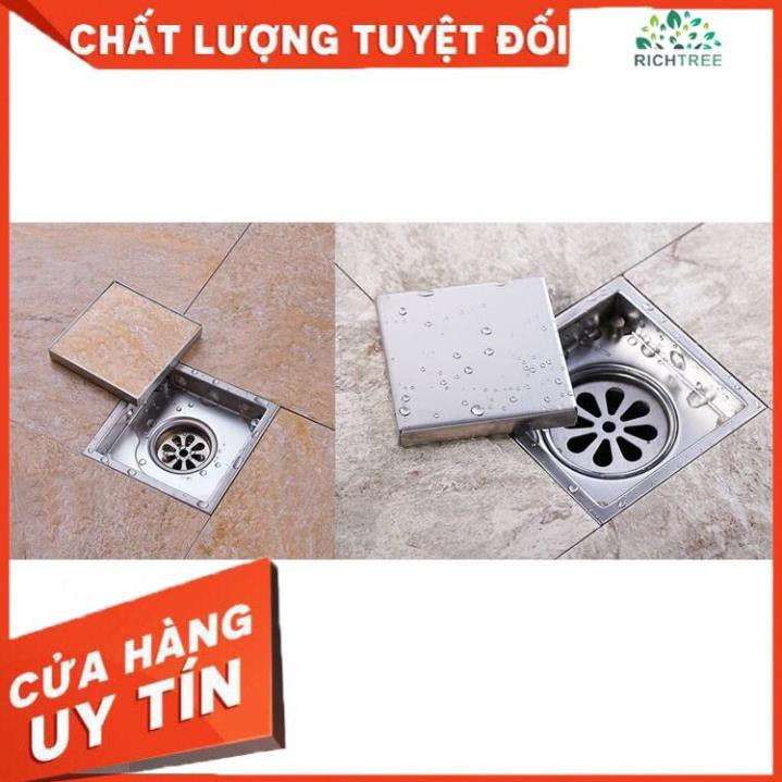 [FREE SHIP] Phễu Thoát sàn ngăn mùi hôi và côn trùng YUYODO chất liệu iox304 chống gỉ kiểu DÁNG VUÔNG MỚI