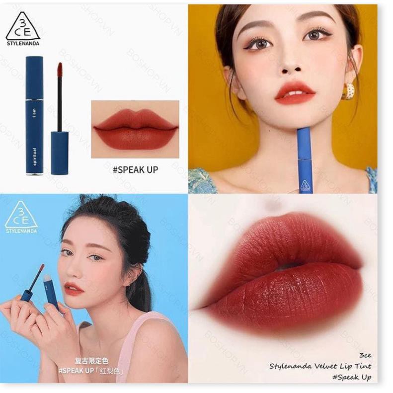 [Sét 3 Màu] Son 3CE Xanh Speak Up 3 Màu 3CE Hot Vỏ Xanh - Đỏ - Cam 💄