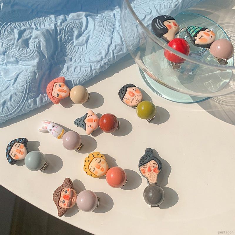 Kẹp Tóc Mỏ Vịt Hình Thỏ Màu Kẹo Dễ Thương Cho Bé Gái