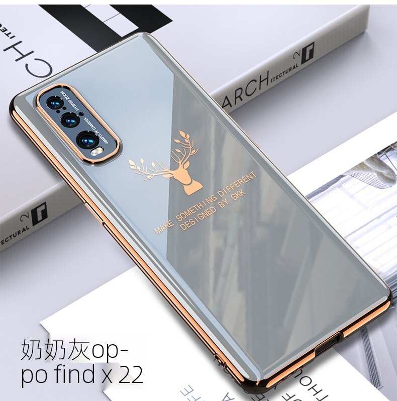 Thời Trang Ốp Điện Thoại Mạ Điện Họa Tiết Sừng Nai Cho Oppo Find X2 Pro Bảo Vệ | BigBuy360 - bigbuy360.vn