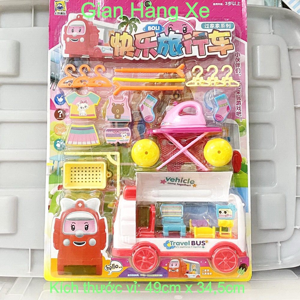 Đồ Chơi Xe Poli Xe Đổ Ăn-Đồ Chơi Gian Hàng Xe Robocar Poli-Đổ Chơi Phụ Kiện Phòng Ngủ Máy Giặt