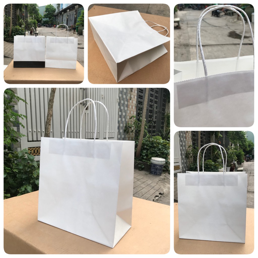 10 túi giấy (mẫu số 2) đưng quần áo size 25x25x13 cm