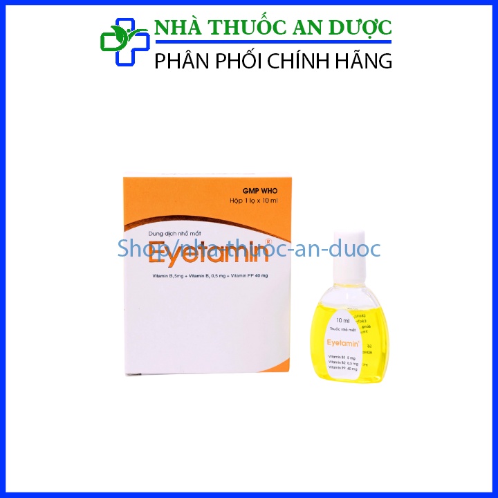 Vitamin nhỏ mắt Eyetamin giảm tình trạng mỏi mắt , mờ mắt giúp mắt sáng khỏe lọ 10ml