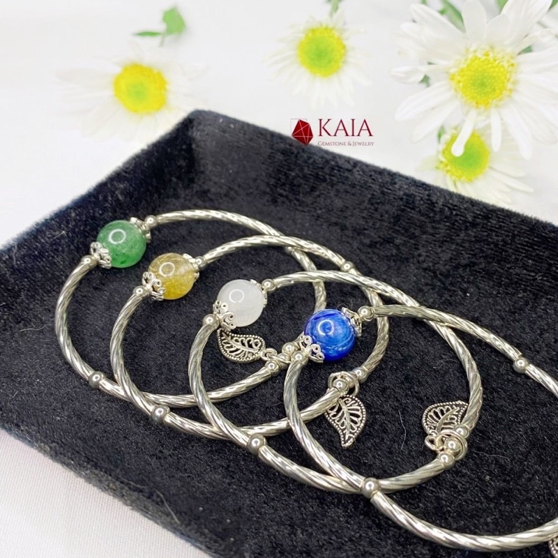 Vòng tay phong thủy Tóc và.ng chiêu tài lộc basic cho người mệnh thổ, mệnh Kim - KAIA