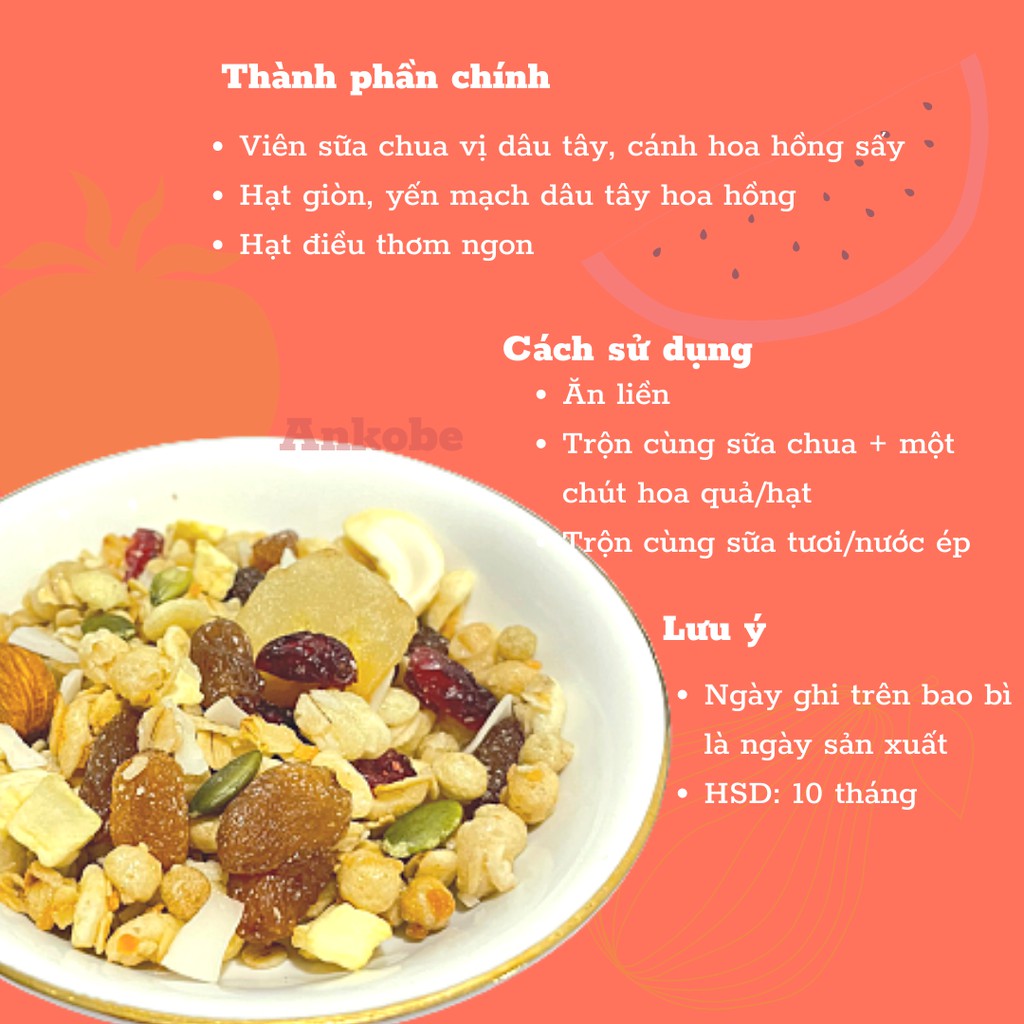 Gói 100g ngũ cốc OCAK Tiêu Chiến vị hoa quả sấy giòn, ăn sáng, ăn vặt, hỗ trợ giảm cân, ăn kiêng calbee | BigBuy360 - bigbuy360.vn