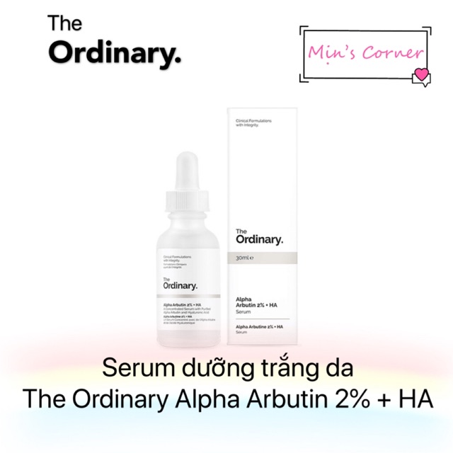 (Sẵn-Đủ bill) Serum dưỡng trắng da The Ordinary Alpha Arbutin 2% + HA