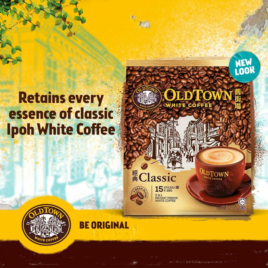 (HSD 05.2027) Cà Phê Trắng Classic OldTown White Coffee Malaysia Vị Truyền Thống (15 Gói x 35G)
