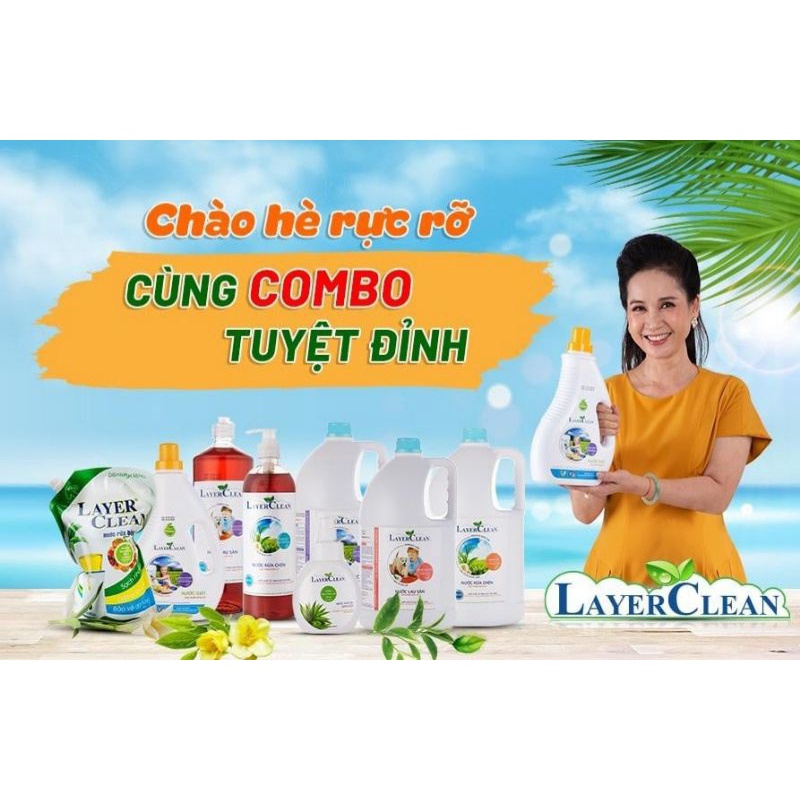 Nước lau sàn hữu cơ Layer Clean hương nước hoa 1,25l