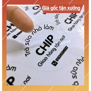 In tem trong - keo trong - decal trong suốt theo yêu cầu giá rẻ