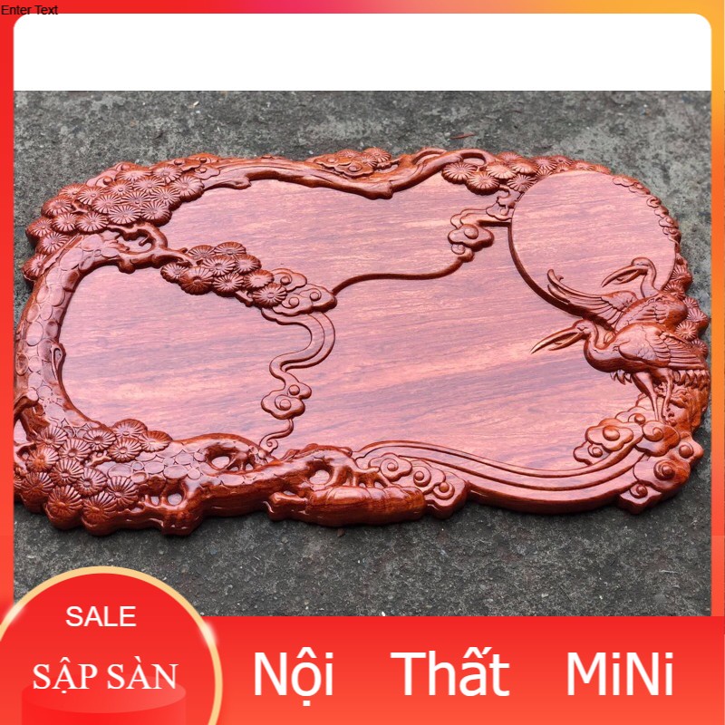 ( XẢ KHO ) Khay trà liền khối gỗ gõ