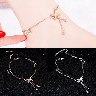 Lắc Chân Phối Mặt Hình Bươm Bướm Thời Trang Cho Nữ