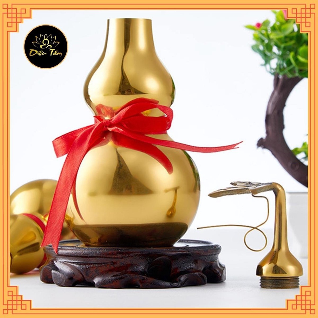 Hồ lô đồng, đồ phong thuỷ dùng để trang trí phòng khách, đồ thờ cúng thần tài thu hút phong thuỷ tài lộc
