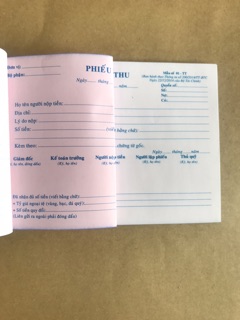 Set 2 Phiếu thu- chi 2 liên 13 x 19