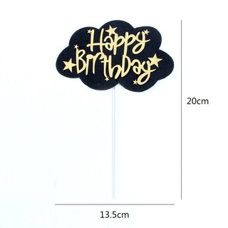 Topper happy birthday đám mây