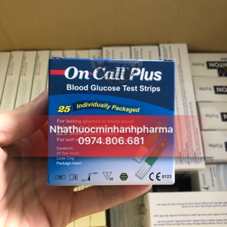 Que thử của máy đo đường huyết On Call Plus (Hộp 25 que)