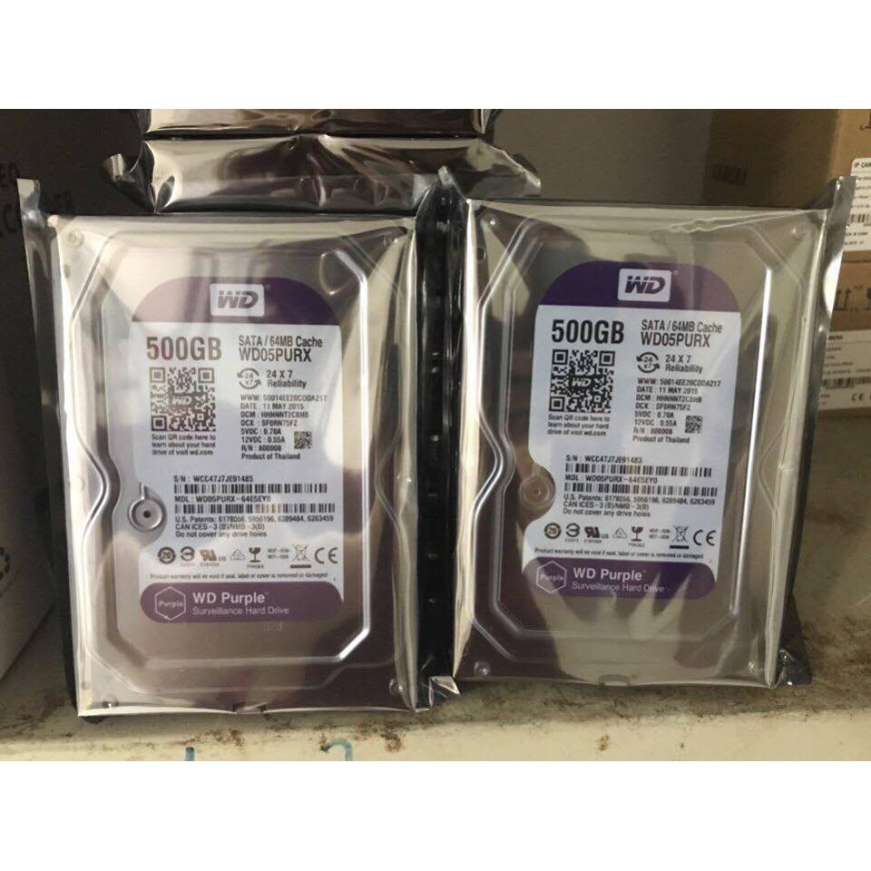 Ổ Cứng HDD 500G Western Purple - Hàng Nhập Khẩu Bảo Hành 24 Tháng | BigBuy360 - bigbuy360.vn
