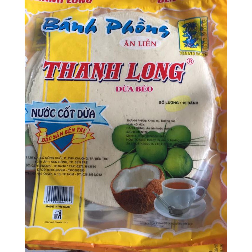 Bánh tráng sữa nước cốt dừa Thanh Long 420g