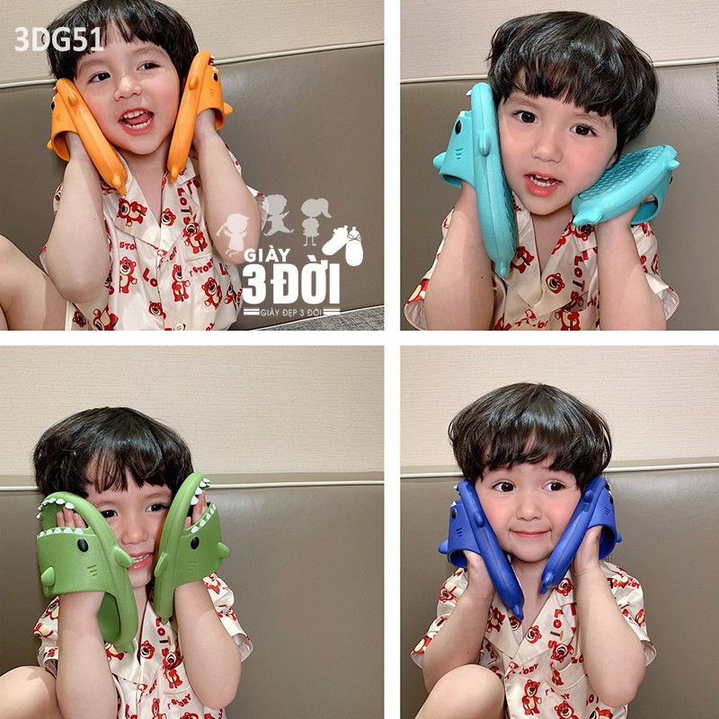 [Hàng Chính Hãng] Dép Cá Mập Baby Shark Đế Mềm Chống Trượt Full Túi Tag Hãng Nhiều Màu HOT 3DG51 GIAY3DOI