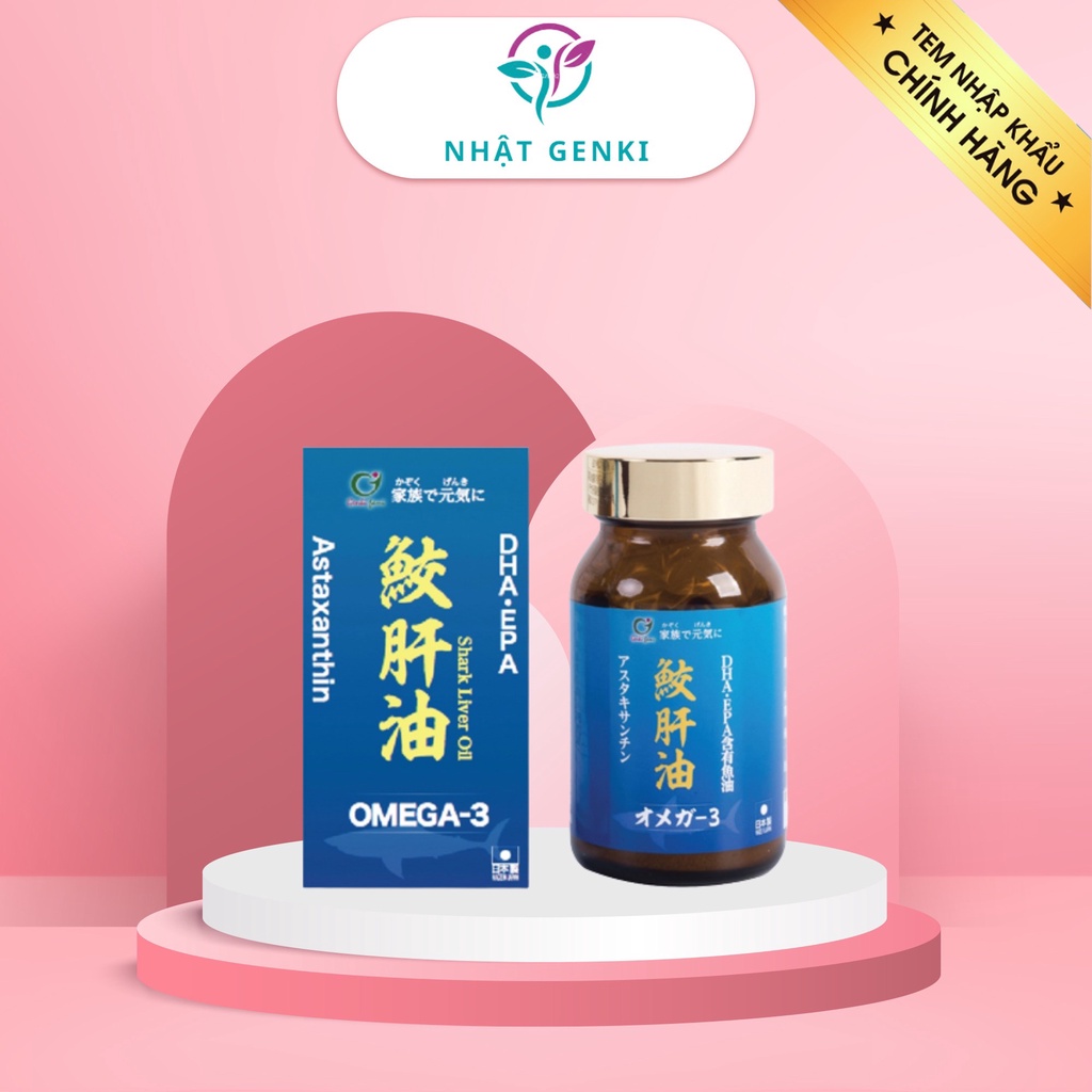 Viên uống dầu gan cá mập Omega-3 healthy care, omega 3 cho bé, người trưởng thành, thực phẩm chức năng Nhật Bản