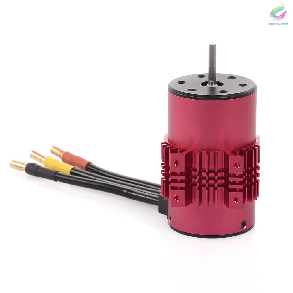 Động Cơ Không Chổi Than Surpass Hobby 3660 2600kv Kèm Bộ Tản Nhiệt Và Esc 60a Bec Cho Xe Điều Khiển Từ Xa 1 / 10 1 / 8