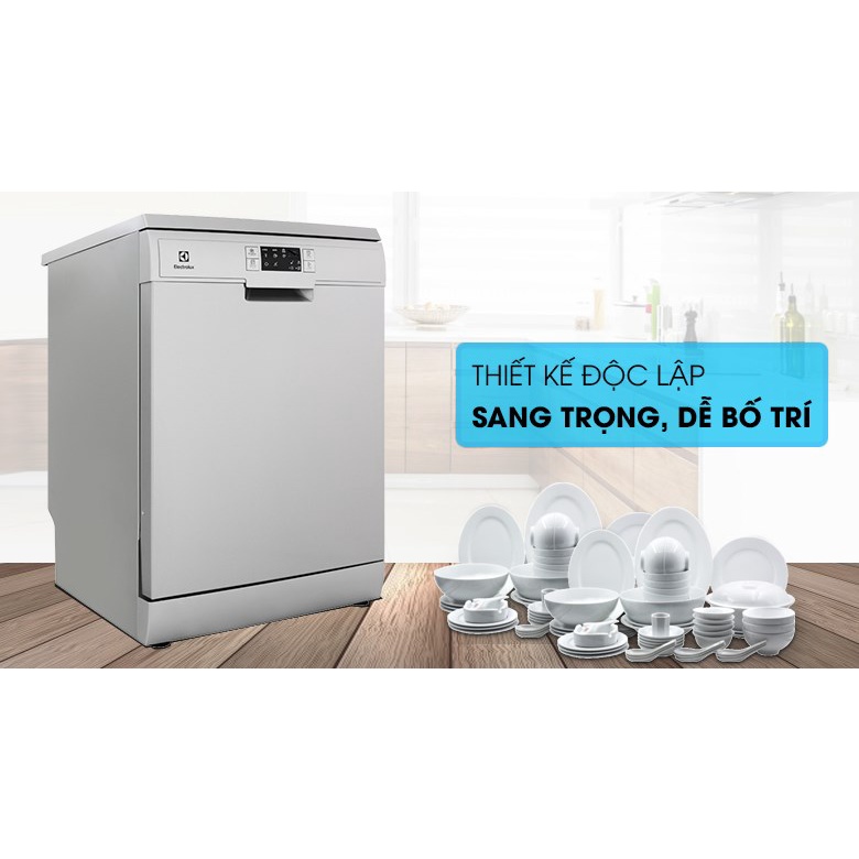 Máy rửa chén độc lập Electrolux ESF5512LOX Tặng kèm túi viên rửa Finish Quantum 34 Viên