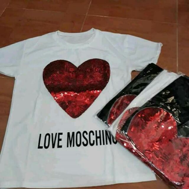 Áo thun Love Moschino trái tim cực đẹp
