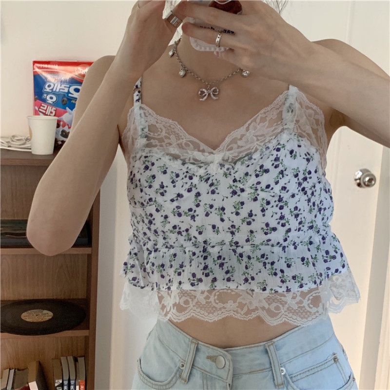 Áo Sát Nách Ren Hoa Thiết Kế Hợp Thời Trang Cho Nữ