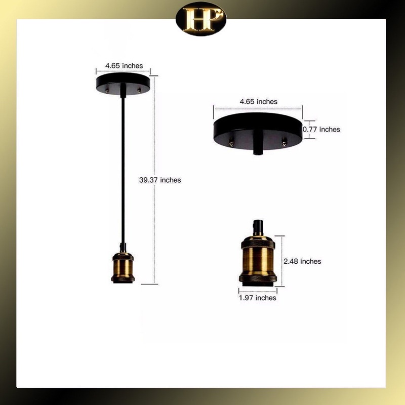 Bộ dây đèn thả trang trí đui màu đồng