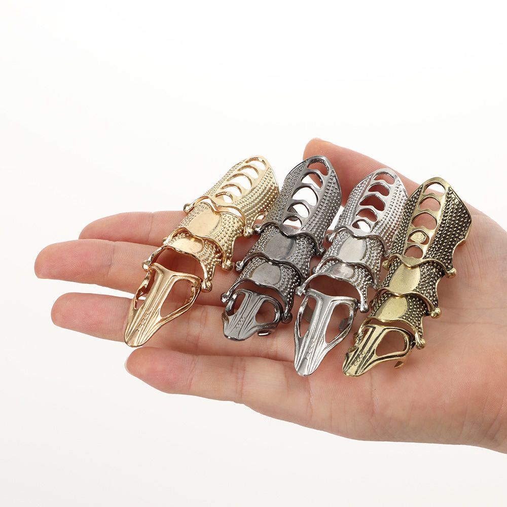 UPSTOP 1 Pcs New Alloy Punk Rings Metal Rock Scroll Finger Claw Ring Halloween Joint Armor/Multicolor