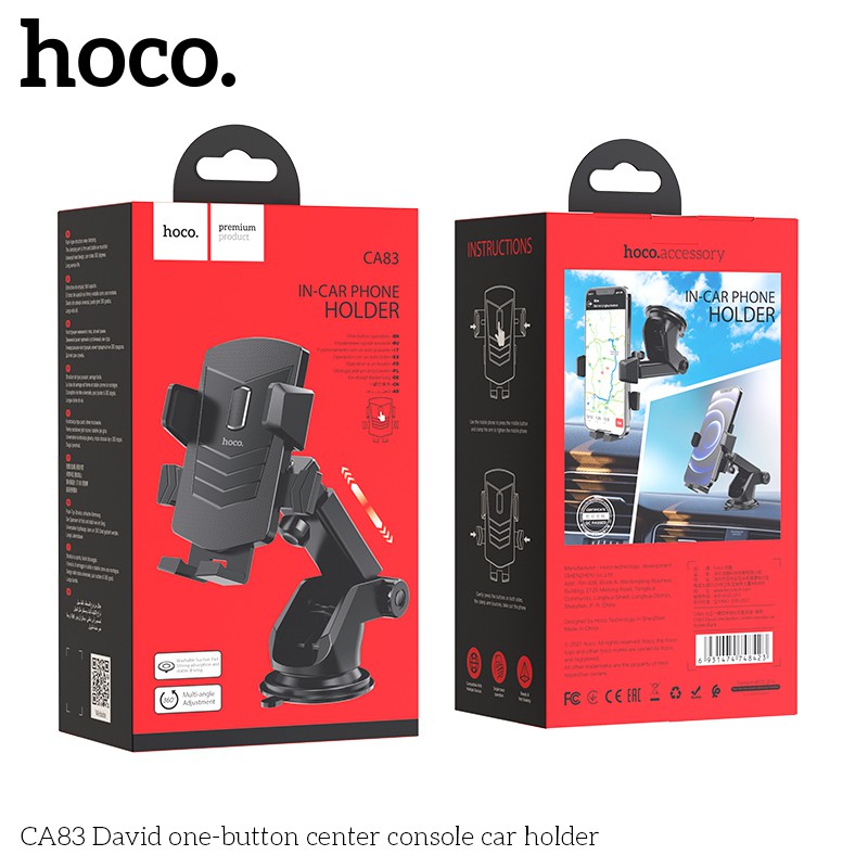 Giá đỡ điện thoại trên oto Hoco CA83 -Bh 12 tháng