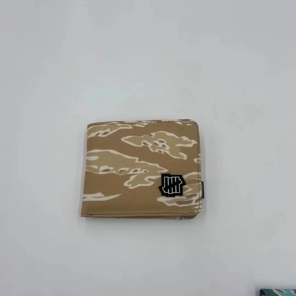 Ví ngắn vải canvas dạng gập đôi có nhiều ngăn đựng thẻ tiện lợi