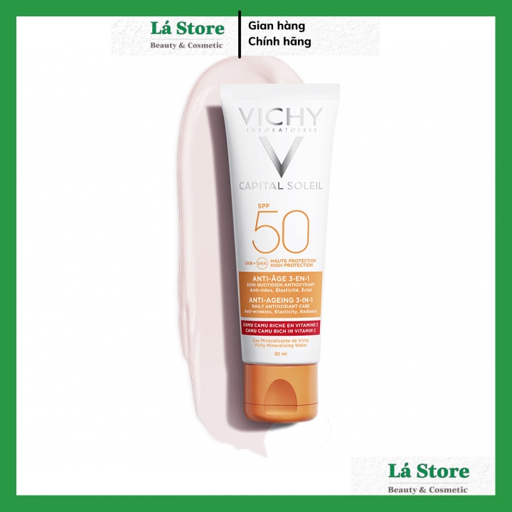 Kem Chống Nắng Ideal Vichy Capital Soleil Anti-Aging SPF50 PA+++UVA &amp; UVB 50ml