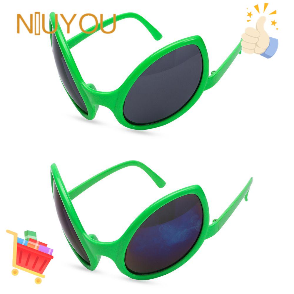Kính mát phong cách người ngoài hành tinh màu xanh lục vui nhộn cho người trưởng thành và trẻ em