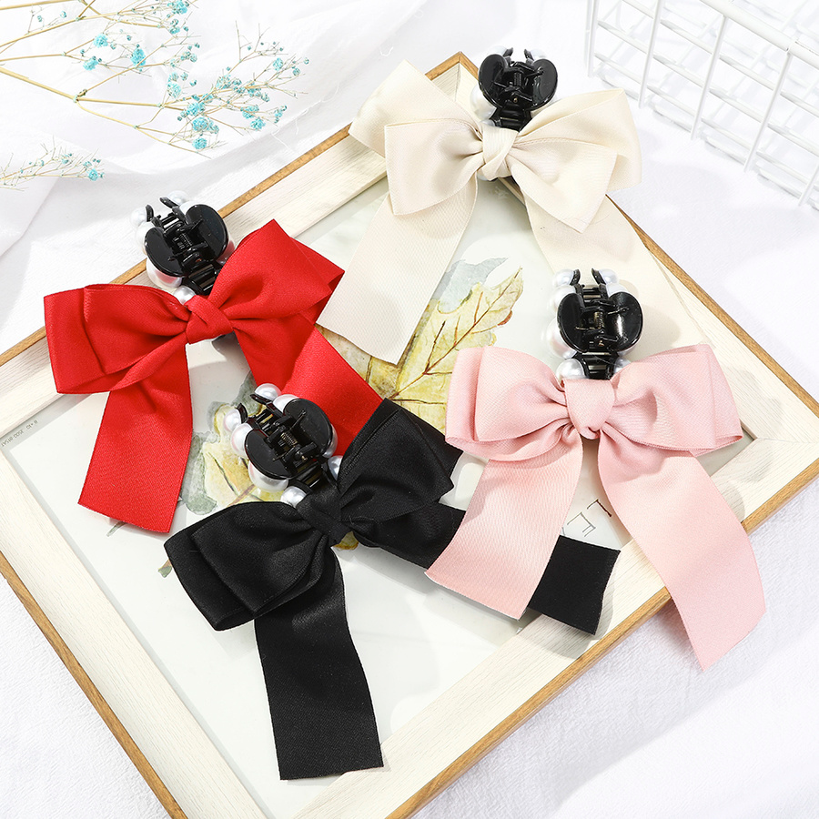 Kẹp Tóc Hình Nơ Đính Ngọc Trai Thời Trang Cho Nữ