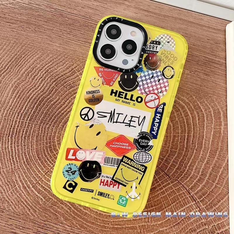 Ốp Điện Thoại Mềm Trong Suốt Màu Dạ Quang Hình Mặt Cười Cho iPhone 13 12 11 Pro MAX IX XS MAX XR i6 6s 7 8 Plus