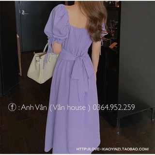 đầm tím hót nhất năm 2020 bầu bí bon chen thoải mái