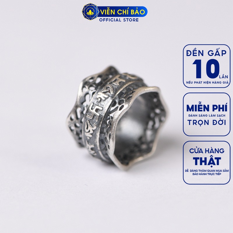 Mặt dây chuyền bạc nữ hình Lục Tự Chân Ngôn bạc liệu bạc Thái 925 thời trang phụ kiện trang sức nữ Viễn Chí Bảo M000226