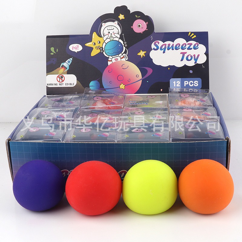 Squishy hình quả bóng tròn màu sặc sỡ đồ chơi bóp tay mềm mịn dễ thương chân thực giảm stress co dãn