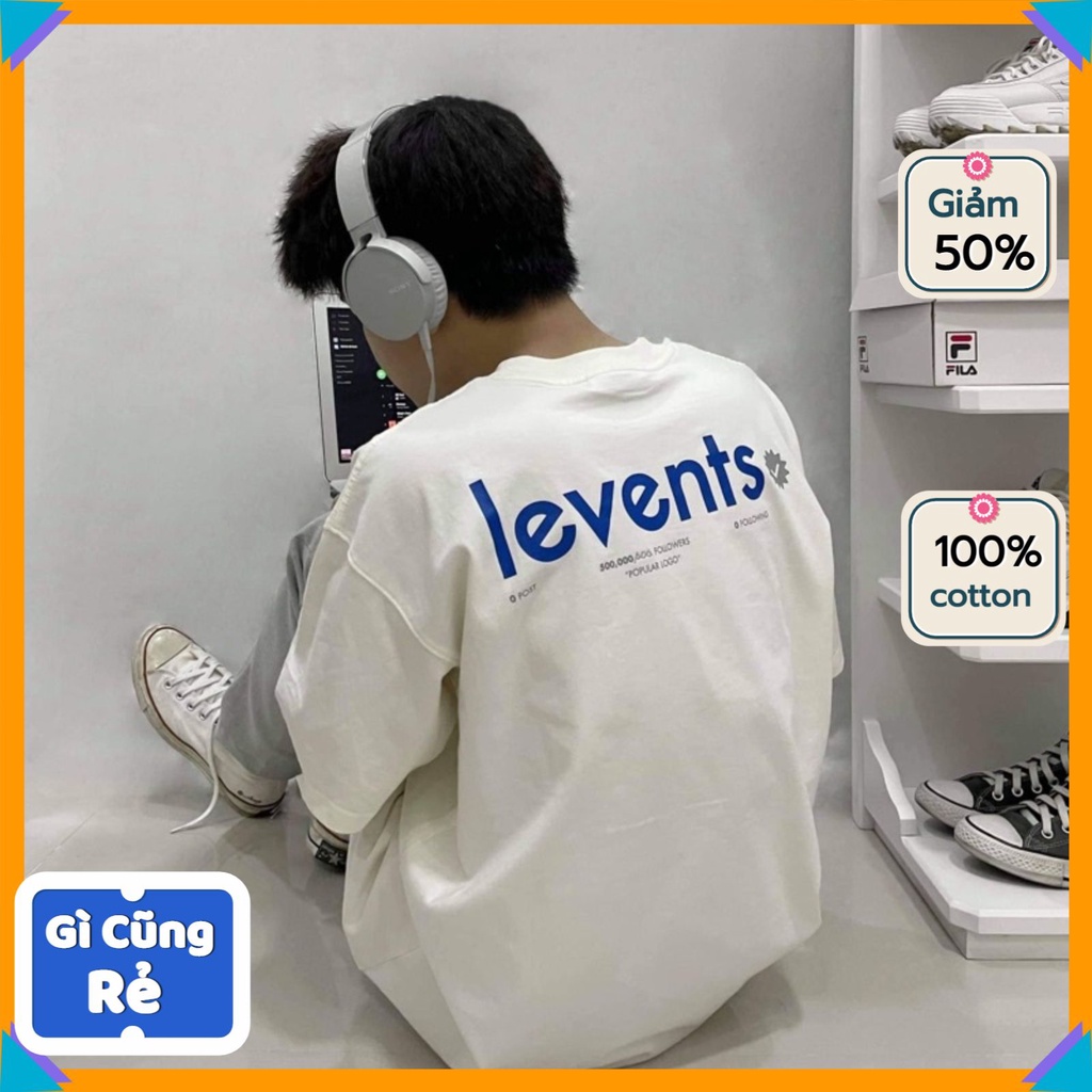 Áo phông tay lỡ nam nữ Levents AT37, áo thun unisex form rộng chất cotton mát mịn thấm hút mồ hôi in hình | BigBuy360 - bigbuy360.vn