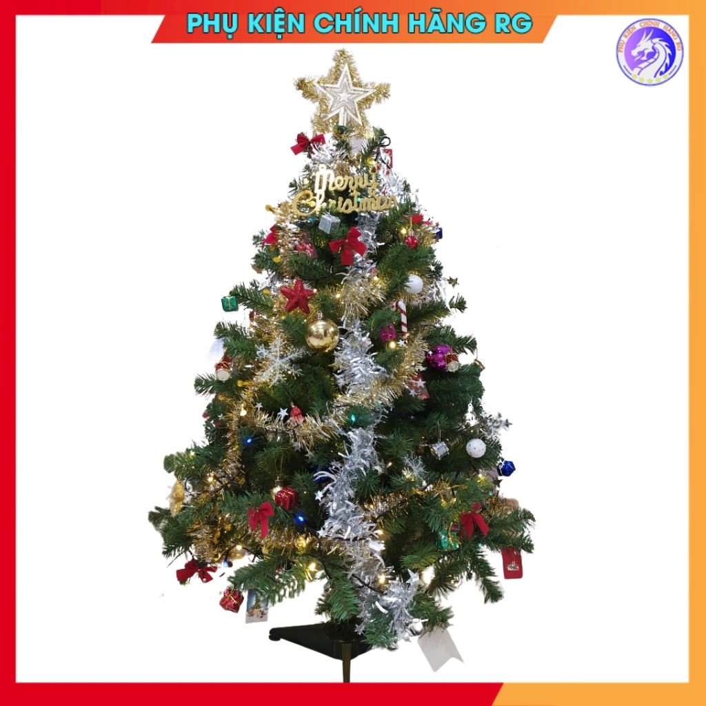 Cây thông noel mini trang trí nhà cửa kèm set phụ kiện siêu dễ thương 60cm/ 90cm/ 1m2 cây thông trang trí giáng sinh đẹp