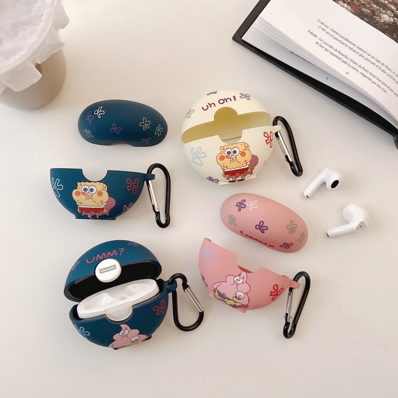 Vỏ Bảo Vệ Hộp Sạc Tai Nghe Bluetooth Lenovo LP80 Hình Phi Hành Gia Patrick Bằng Tpu