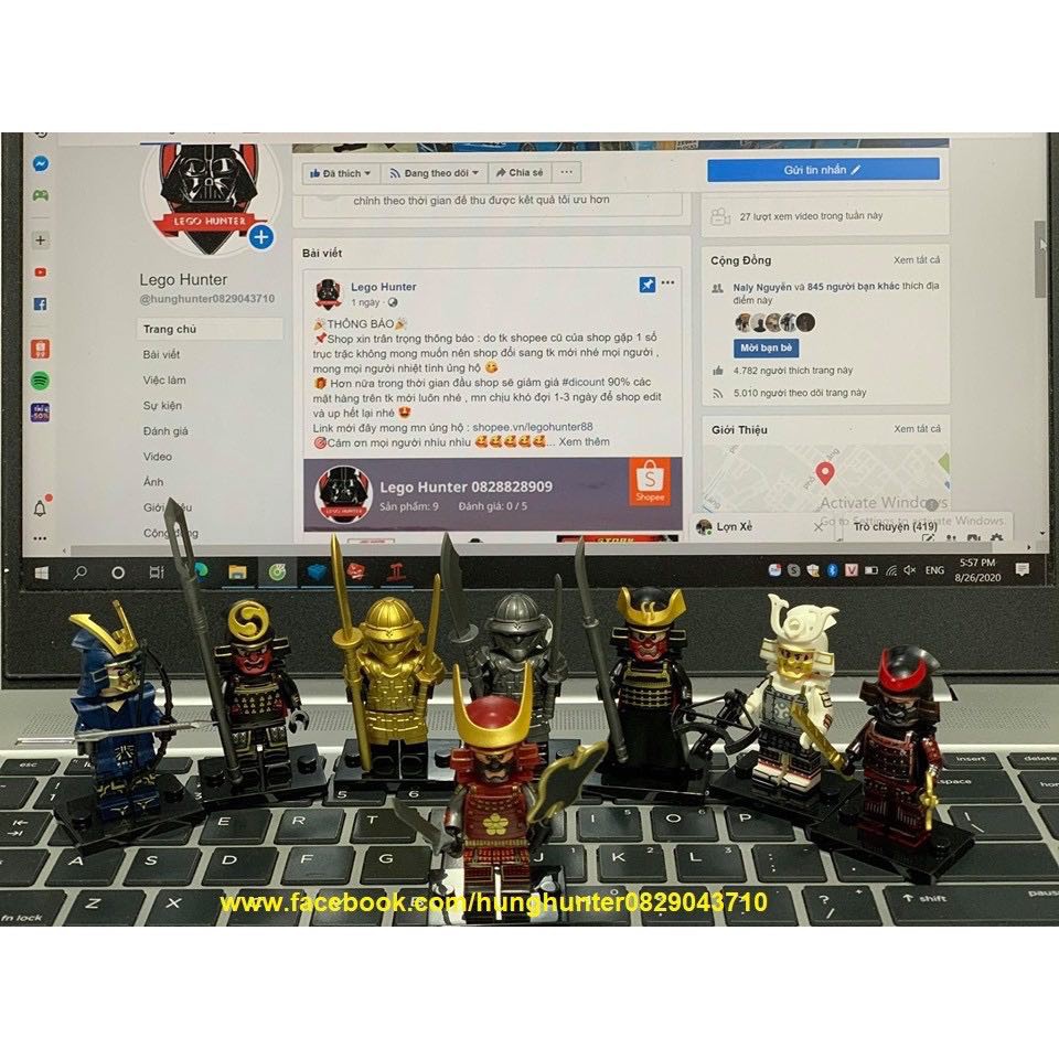 WM 6090 Minifigures mô hình lắp ráp nhân vật các Samurai - Shogun võ sĩ đạo Nhật Bản