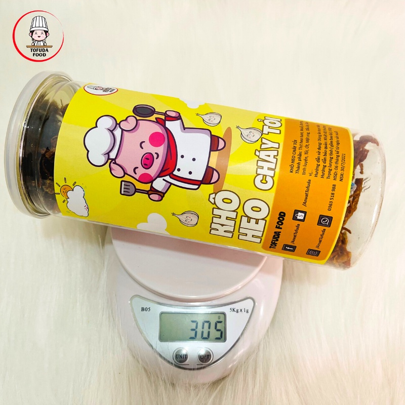 Khô heo cháy tỏi 300g khô lợn loại ngon cay bơ tỏi TOFUDA KHBT200 | BigBuy360 - bigbuy360.vn